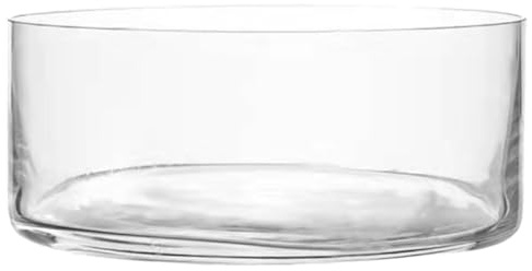 INOOMP Wide Glass Cylinder Vase, Large Glass Vase Bowl, Terrarium Succulent Planter Cylinder Terrarium Goldfish Bowl Flower Centerpiece for Weddings Home 20x20cm