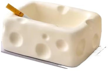 Aschenbecher Aschenbecher in Käseform, rechteckig, Keramik, Aschenbecher for das Wohnzimmer, Raucheraschenbecher, Vintage-Aschenbecher, Dekoration for Zuhause, Büro, Bar, Café Aschenhalter für Raucher