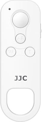 JJC BR-E1 - Mando a distancia Bluetooth inalámbrico para Canon EOS R100 R8 R50 R6MkII R10 R7 R3 M50MkII R5 R6 R RP 6DII 90D 77D 850D 200DII M200 PowerShot V10 G5X MarkII G7 XIII SX700 HS, blanco