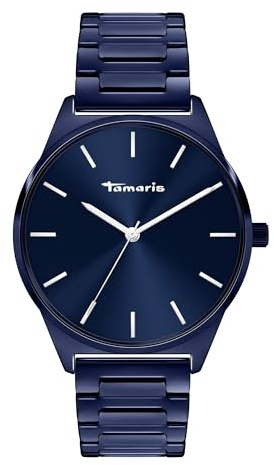 Tamaris Damenuhr – Runde Quarzuhr für Damen mit Edelstahlband