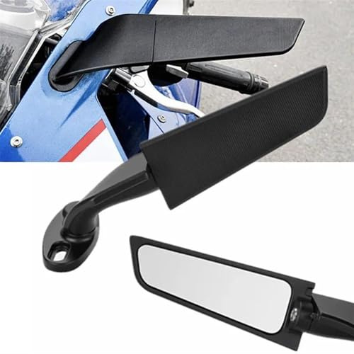 YZCSYBBF Espejo retrovisor para Motocicleta YZF R6 R1 R25 R3 R125 R15, con ala de Viento modificada, Ajustable, Giratorio, Accesorios para Motocicleta