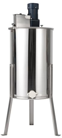 Honigschleuder Elektrische, 140W Edelstahl Honig-Extraktor, 3 Rahmen, 0-370rpm Einstellbare Geschwindigkeit, Honigherstellung Imkereigeräte Imkerei und Bienenzüchter Zubehör