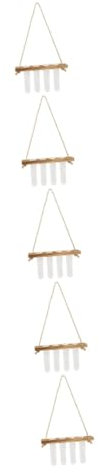 INOOMP 5sätze Pflanzen Terrarium Mit Holzständer Wand-hydroponik-vase Für Kreative Wanddekoration Für Blumenarrangements Und Kleine Pflanzen Ihrem Zuhause Oder Büro