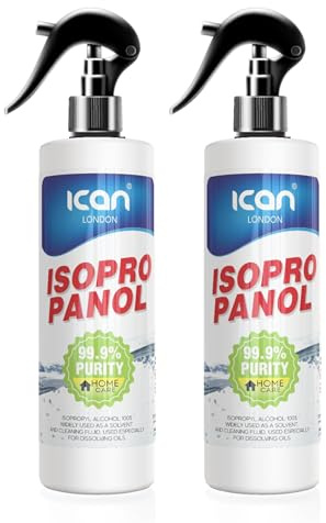 ican London Isopropanol Alcohol / 99.9% Pure Isopropyl Alcohol Cleaning Fluid 500ml Spray x 2