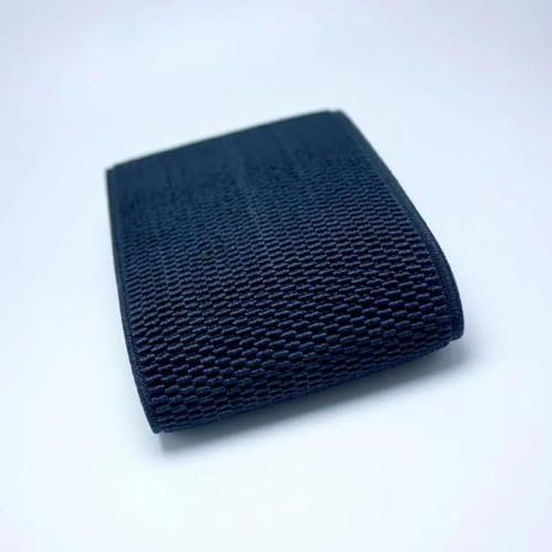 Bandas elásticas de 7,5 cm de ancho hechas de granos de maíz, accesorios para coser prendas, banda elástica, banda de goma, azul marino, 75 mm, 1 m