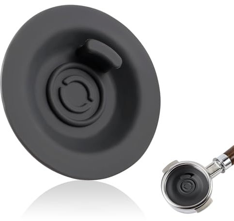 Lyeteung 54mm Discos de Limpieza de Silicona, Disco de Limpieza de Retrolavado Espresso, Almohadilla de Limpieza de Mango de Cafetera, Compatible con Sage, Gris