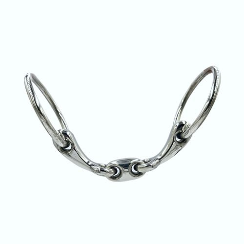 Equine Smile ES0078 Gebiss ErgoBit Wassertrense Doppelt Gebrochen anatomisch geformtes maulfreundliches aus Edelstahl Ringdurchmesser 55 mm Gebissstärke 14 mm (10.5 cm)