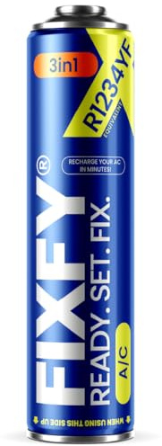 FIXFY Réfrigérant de rechange 3 en 1 R1234YF avec huile et mastic - Pour véhicules à partir de 2017 - Remplissez vous-même la climatisation