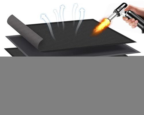 Weqizuerqi 100 x 120 cm Feuerschutzmatte Feuerfeste Unterlage Brandschutzmatte Anti-Rutsch wasserdichte Grillmatte Bodenschutz Leicht Zu Reinigen Für Grills Camping Schweißen Kamin Rasen