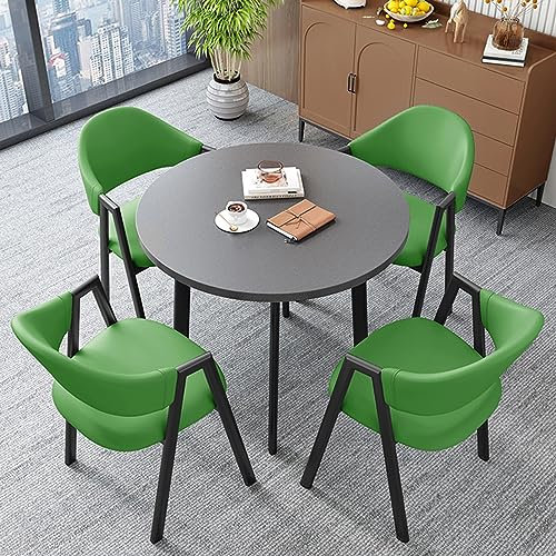 Modernes Büro-Empfangstisch-Set mit Beistelltisch, Stuhl und platzsparendem Besprechungstisch, perfekt für Konferenzraum oder Freizeitbereich zu Hause (grün)