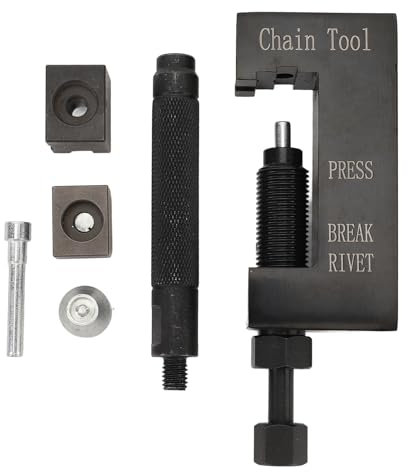 AMAKO Kit de Herramientas de Corte de Cadenas: para Motocicleta ATV, con Herramienta de Corte de Cadenas y Remache, Se Adapta a Cadenas Estándar 520 525 530 y O