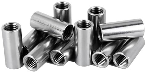 RYSUPPLY Gewindemuffen Rund aus Edelstahl M10 x 30 Distanzmuffen | Verbindungsmuffen | 10 Stück | In diversen Größen und Mengen erhältlich