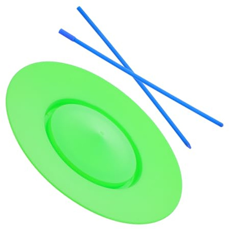 BESTonZON Professional Plastic Juggling Plates with Sticks Balanced Skill Toy for Boys and Girls and Adults Performance Props for Juggling for Parties and Street Performances