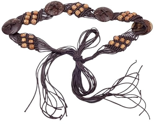 YKAFADE Damen Geflochtene Taillengürtel für Kleider -Böhmischer Flechtgürtel Taillengürtel Quaste Gürtel Seil dünnem Quasten Hüftgürtel Dekorativer Kleidgürtel für Damen und Mädchen, Kleider, Röcke