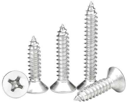 Danveey Zixinz-Zylinderschrauben Kreuzschlitz-Blechschrauben mit flachem Kopf M1.2 M1.4 M1.7 M2 M2.3 Edelstahlschrauben Möbelschrauben, Korrosionsbeständigkeit(16mm,M1.7 110pcs)