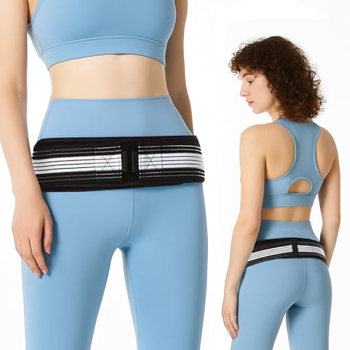 Huybaa 1PCS Fascia Lombare Supporto Schiena, Cintura Sacroiliaca Regolabile per Uomo e Donna, Fascia Lombare Ortopedica per Mal di Schiena e Sciatica