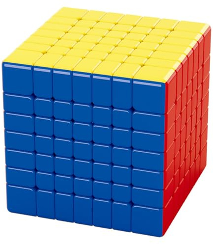 BroMoCube Moyu Meilong 7x7 M Speed Cube, Magnetischer Stickerloser Professional Cube ，Moyu Meilong 7x7 M Professioneller Stickerloser Magnet-Speed-Puzzle-Würfel