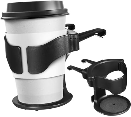 FUNOMOCYA 2 pezzi Portabicchiere Auto Montaggio su Bocchette Aria Porta Bevande per Bottiglie e Tazze Facile Installazione Design Compatto e Moderno per Interni Auto