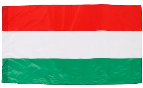 IWOWHERO Bandiera Ungheria Grande in Poliestere Resistente e Anti-sbiadimento con Occhielli Rinforzati per Decorazioni Esterne e Feste Patriottiche