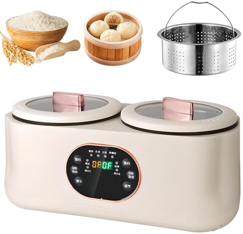 Doppia Pentola A Cottura Lenta, Cuociriso Elettrico Da 1,8 L + 1,8 L Con Doppie Pentole, Display Digitale, Gabbia In Acciaio, Pentola Per Spezzatino A 6 Funzioni Con Timer, Funzione Di Mantenimento