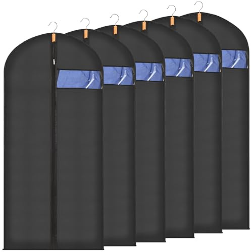 Sevenpers Kleidersack 160 x 60 cm Schwarz Verbessertem Reißverschluss