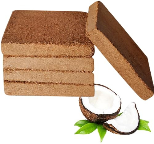 SMELEYOU Terracotta in Fibra di Cocco, 5 Pezzi, terriccio compresso in Fibra di Cocco ad Alta espansione, 100 g, terriccio per Piante Biologico per piantare, Giardinaggio, Erbe Vaso, Fiori