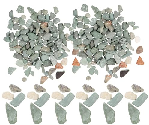 LOEFLIFA Natural Grey Limestone Pebbles 2-4mm, 60g Bag Decorative Stones for Sand Table Scenery, Miniature Railway Landscaping, Fish Tank Aquatic Rock Décor, Micro Landscape Craft Gravel