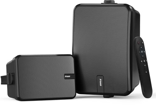 Inwa Verbesserter 16,5 cm (6,5 Zoll) wandmontierter Bluetooth 6.0-Lautsprecher – 500 W aktiver passiver Outdoor-Stereo-Lautsprecher, Auracast Wireless Sync Multi-Lautsprecher, Soundsystem mit AUX für