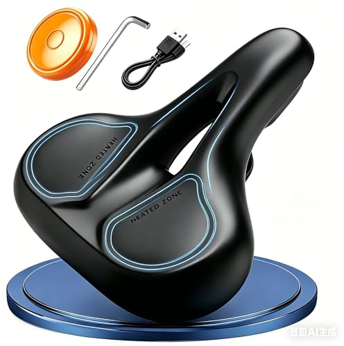 COMFTO MTB Fahrradsattel Herren Damen mit FinderGo Diebstahlschutz, Ergonomischer Mountainbike Sattel Stoßdämpfend, Smarte Temperaturregelung, Bequemer Fahrradsitz für Trails & Offroad, Schwarz