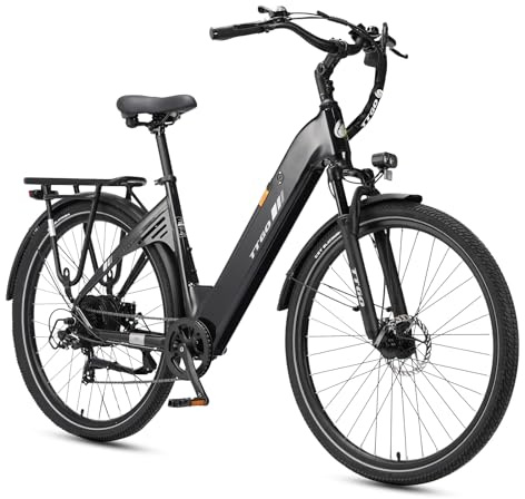 ttgo 28 Zoll E-Bike für Herren & Damen, C3 SE Elektrofahrrad mit 36V 18AH Akku, 250W Motor, bis zu 120 km Reichweite, E-Fahrrad mit 7-Gang-Schaltung, LCD-Display, 25 km/h Pedelec Citybike E Bike