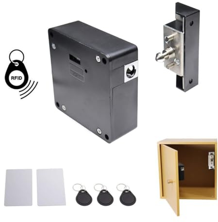 Smart door lock Electronic Cabinet Lock Hidden DIY for Wooden Cabinet Locker Drawer Cupboard Box with 3PCS IC Cards/Tags