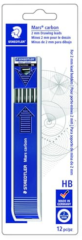 Staedtler 200-HB Astuccio con 12 Mine Mars in Carbone, 2 mm