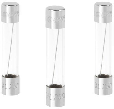 Deblex 715966 - Fusibile elettronico in vetro, fusibile veloce da 10 A, confezione da 3 fusibili in vetro, 6 x 32, 10 A