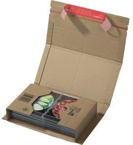Colompac 20 x Versandverpackung 251x165x -60mm braun
