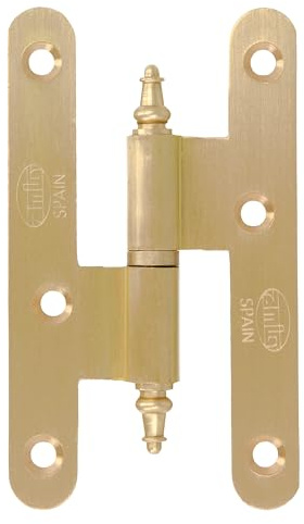 Amig - Pernio Perfil Laminado Mod. 407 - Bisagra de Latón con Canto Redondo - Acabado Mate Duradero - Medidas 95x52x2.3mm - Versatilidad y Elegancia para Puertas, Multicolor