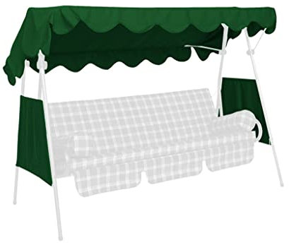 Angerer Freizeitmöbel GmbH Hollywoodschaukel Sonnendach - passend für viele 3-Sitzer Hollywoodschaukeln - Schaukeldach Made in Germany (PE grün, 200 x 120 cm)