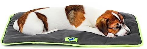 Ferplast Hundmatta och kattmatta liten – tvättbar hundsäng – hundkudde – vattentät och reptålig – matta för hundkojor och bil, hundkorg – Jolly – 65 x 48 cm, S, M, svart