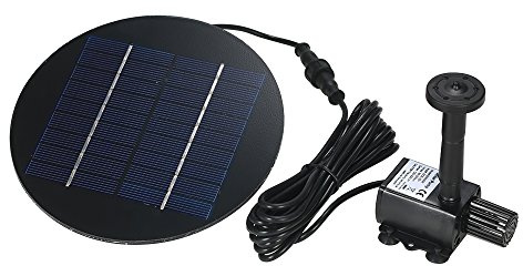 Anself Panneau Solaire Kit Fontaine Submersible Solaire Pompe à Eau Brushless pour Bath Oiseau Étang Tirez Jardin