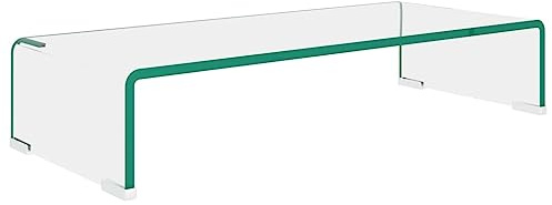 vidaXL TV-Tisch/Bildschirmerhöhung Glas Transparent 40x25x11 cm