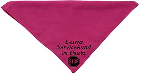 Hundehalstuch Servicehund im Einsatz mit Wunschname
