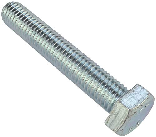 AERZETIX - Lot de 10 Boulons M12x70 à Tête Hexagonale DIN 933 en Acier Zingué Filetage Métrique à Pas Standard Couleur Argent