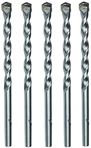 AERZETIX - C49204 - Lot de 5 Mèches/forets à béton Ø5mm 85mm - mèche hélicoïdale pour perceuse avec mandrin à mâchoires - en acier