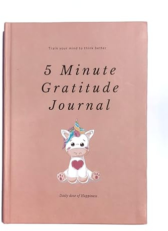 5 Minute Gratitude Journal - Libro di auto-aiuto per lo sviluppo della personalità - rosa