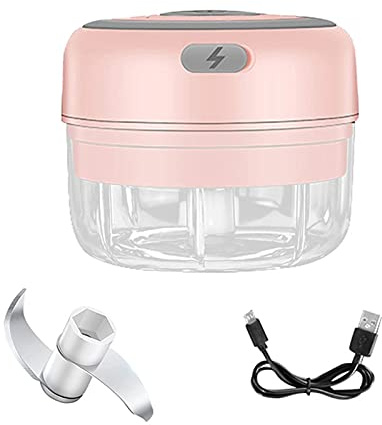 Electric Mini Garlic Chopper, 100/250ml Mini USB Electric Garlic Masher Press Mincer Vegetable Chili Meat Grinder Food Chopper Seasoning Masher Kitchen Tools