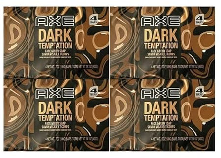 2x Axe Bar Soap for Men - Dark Temptation - Packung mit 4 x 100g