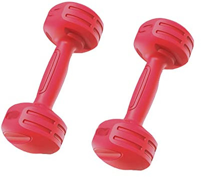 LTLCLZ 2Stück Damen Fitness Hantel Gewicht Hanteln Fitnessstudio Home Fitnessgeräte Tragbares Armtraining Sportübung,1kg red