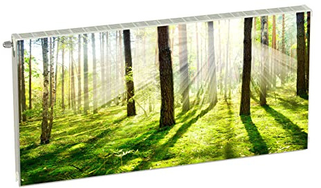 Magnet Heizkörperverkleidung Heizkörperabdeckung Grün Natur 120x60 cm Heizung Abdeckung Verkleidung Magnetische Abdeckmatte Kühlschrank aus Einem Flexiblen Magneten Digitaler Aufdruck