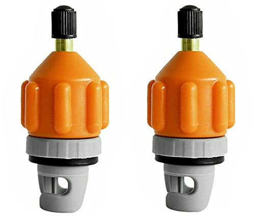 FASTROHY Aufblasbares Boot, SUP-Pumpenadapter, Ruderboot, Luftventiladapter, Luftventil, Reifenpaddelboard-Adapter für Kajak, SUP-Board, Orange, 2 Stück