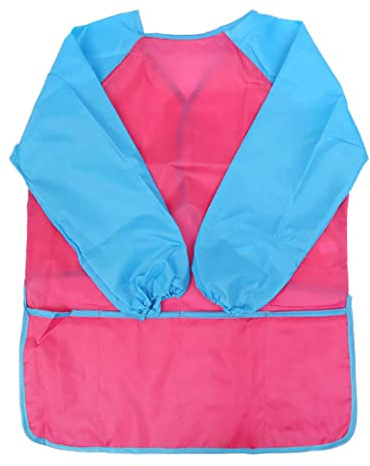 Grembiule da Pittura Bambini Impermeabile Scuola con 3 Tasche per Bambini 8-10 Anni (Taglia L)