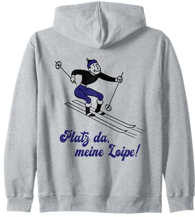 Langläufer Ski Skilanglaufen häßlich Skilanglauf Langlauf Kapuzenjacke